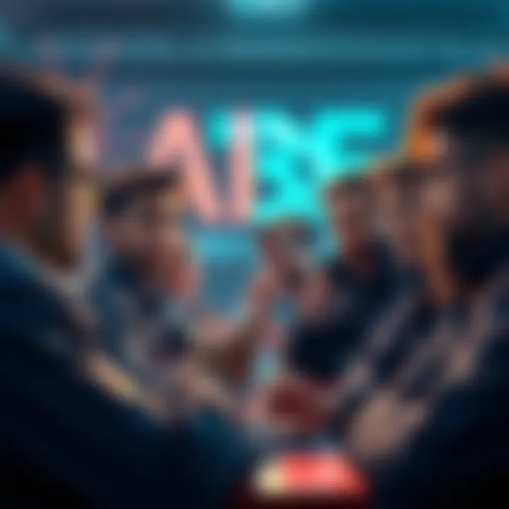 Godot Community Discussion on AI Members of the Godot community engaged in a discussion about AI integration in game development, expressing their views with serious expressions.