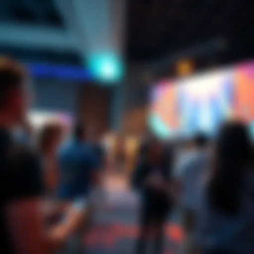 Attendees engaging with speakers and showcasing projects at GodotCon.