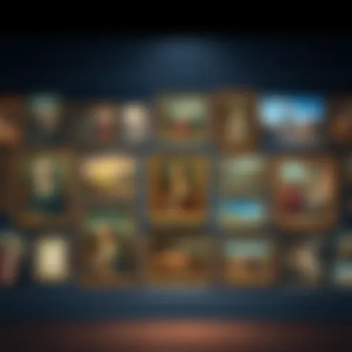 A collage showing classical art pieces alongside modern artworks, highlighting the connection between the Golden Age and present-day culture.