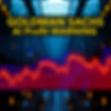 A graphic showing a stock market chart with a downward trend, symbolizing the urgency for AI companies like OpenAI and Anthropic to show profits before their IPOs.