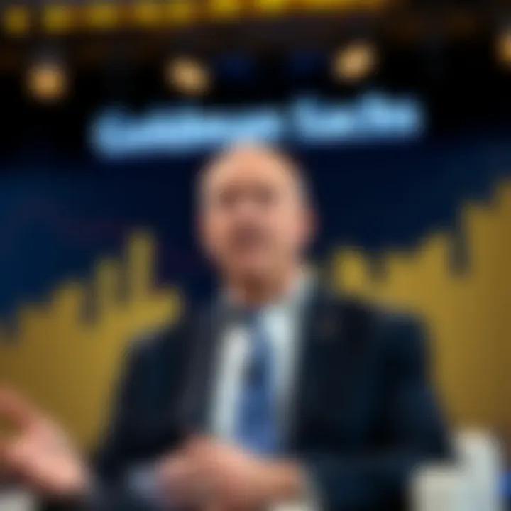 Goldman Sachs CEO David Solomon speaking at a conference about market trends and AI investment