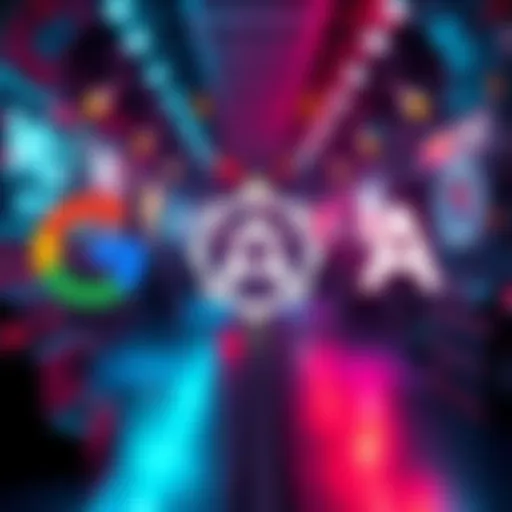 A visual representation of Google, OpenAI, and Anthropic logos, showing a competition in the AI field.