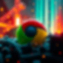 A visual representation of Google Chrome with extensions being removed, highlighting the impact on tools like uBlock Origin.