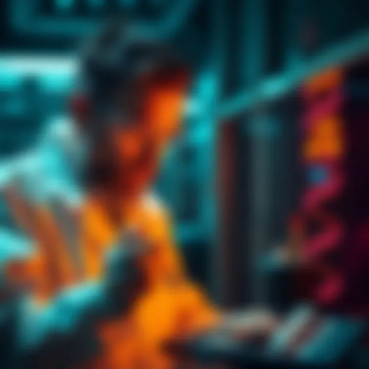 A scientist analyzing DNA samples from endangered animals as part of Google's genome sequencing initiative.