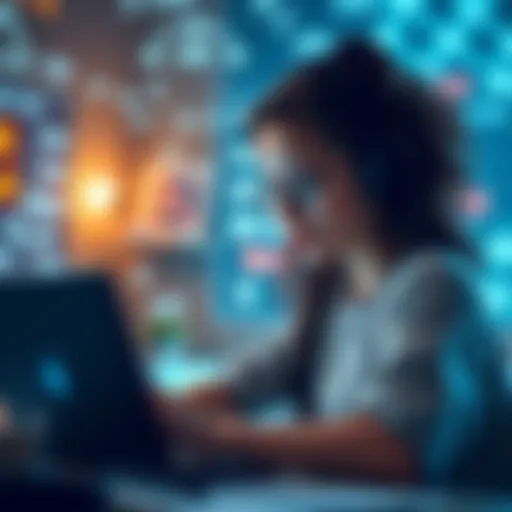 A digital representation of Google DeepMind's Aletheia working on advanced math problems with symbols and equations around it.