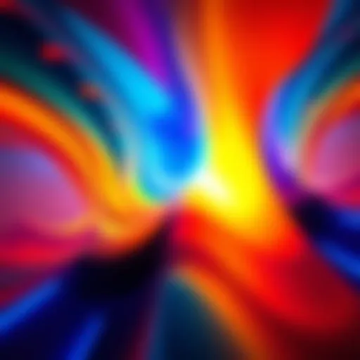 A visual representation of Google's new image model with abstract shapes and vibrant colors showcasing creativity and technology
