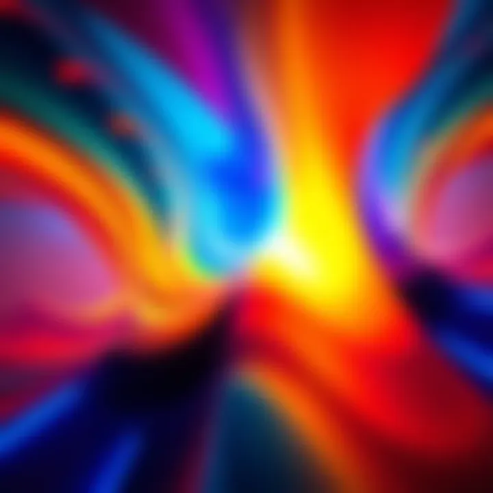 A visual representation of Google's new image model with abstract shapes and vibrant colors showcasing creativity and technology