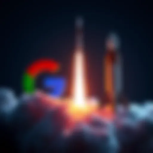 Google and SpaceX logos symbolizing their new cloud computing agreement