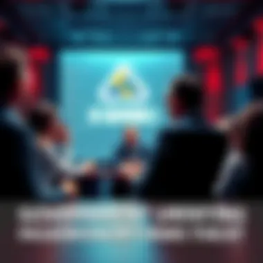 A government official discussing strategies to combat AI-generated misinformation with concerned citizens in a meeting room.