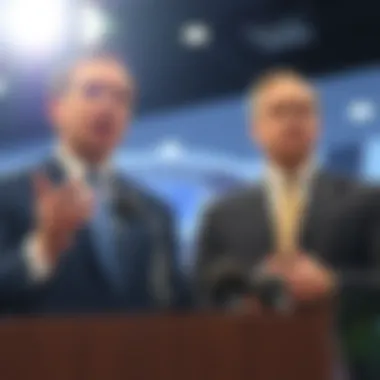 Greg Abbott and Josh Shapiro speaking at a press conference about data center development amid AI concerns