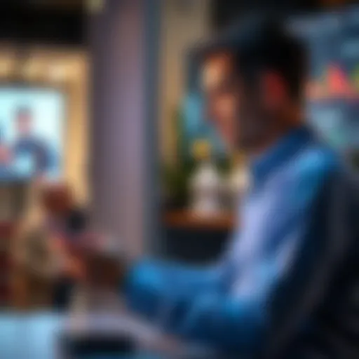 A person engages in conversation with a smart device using GPT-Live voice model, showcasing natural interaction with speech and listening happening simultaneously.