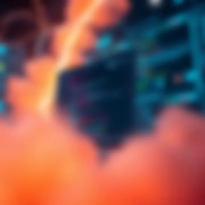 A visual representation of GPT-5 being launched on GitHub Models, showcasing a computer screen displaying code and AI features, symbolizing innovation in software development.