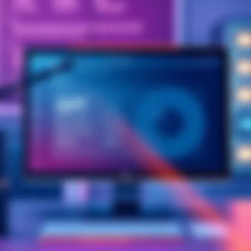 Illustration showing a computer screen with GPT interface and user access settings on a platform labeled 4O.