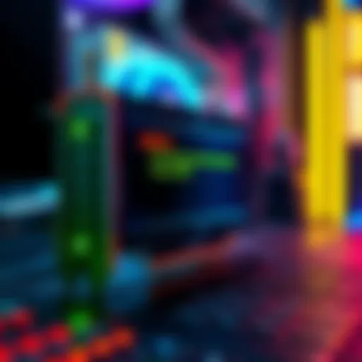 A graphics card showing an error message on a computer screen, indicating a malfunction due to incorrect code parameters.