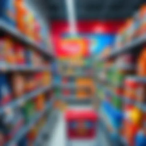 A display of various Great Value products showcasing their affordability and quality on store shelves