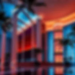 A data center designed with Greco-Deco architecture, blending modern technology with classic artistic elements in an urban setting.