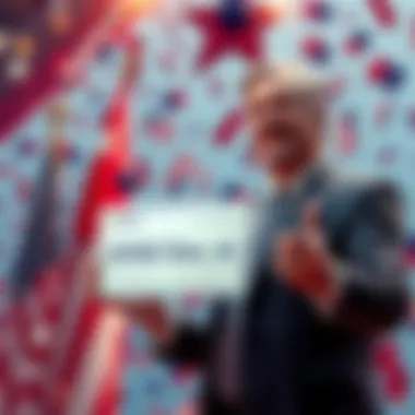 OpenAI President Greg Brockman giving a large donation to support MAGA Inc., with a backdrop of political symbols and dollar signs