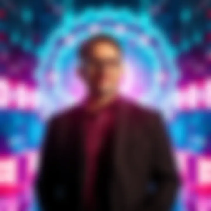 Greg Brockman standing confidently as he takes over product leadership at OpenAI, surrounded by AI technology elements