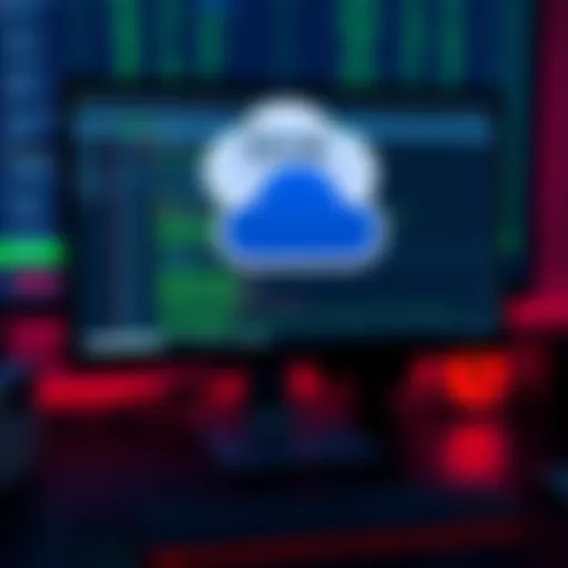 A computer screen showing Grok CLI software with a cloud icon representing data transfer to Google Cloud, symbolizing user data privacy concerns.
