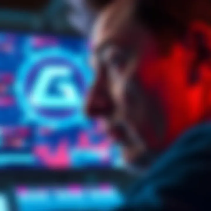 A close-up of Elon Musk thinking, with the Grok logo on a screen in the background.