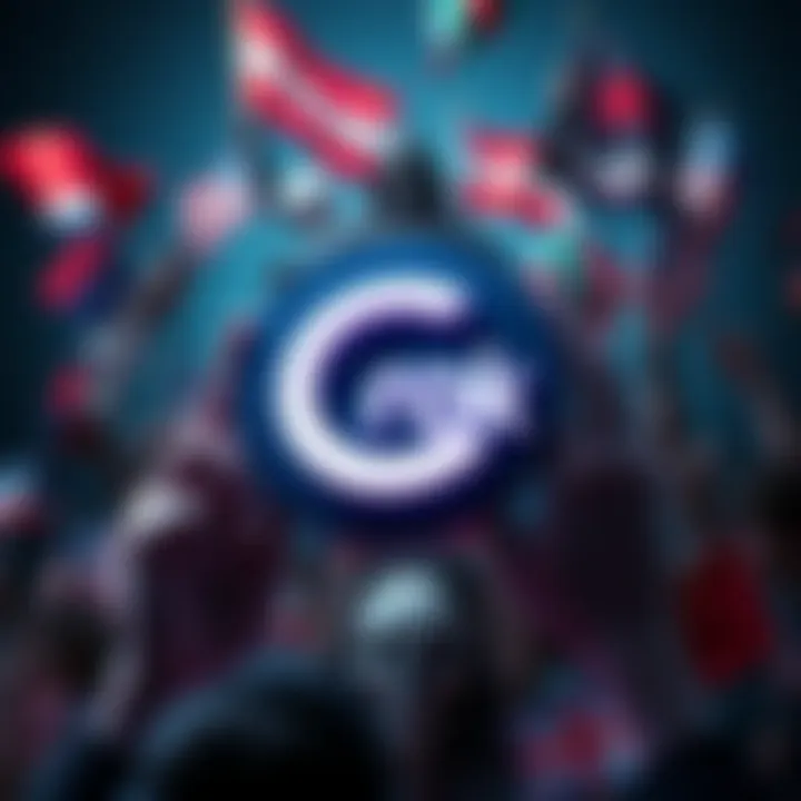 Grok logo surrounded by various political symbols representing different ideologies and beliefs