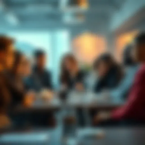 A diverse group of people gathered around a table discussing recent controversial actions, with expressions of curiosity and concern.