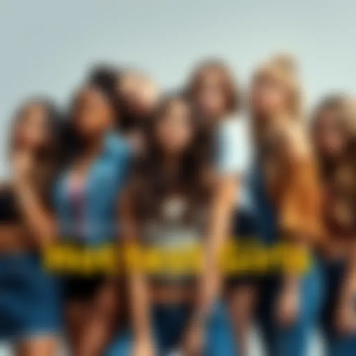 A selection of beautiful girls posing together, each showcasing their unique style and charm.