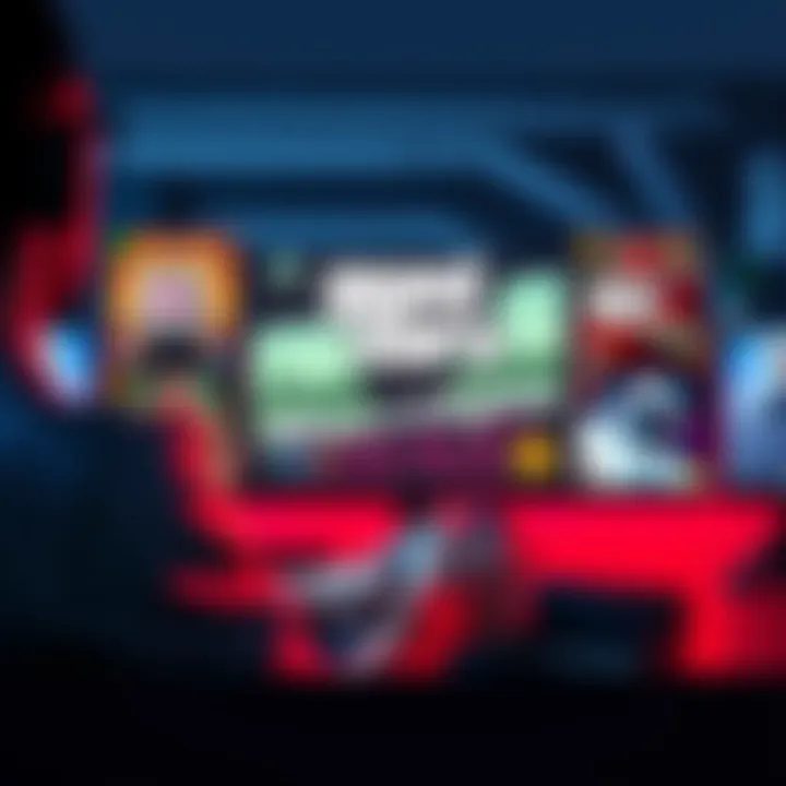 A gamer playing GTA 6 on a console, with indie game posters fading in the background