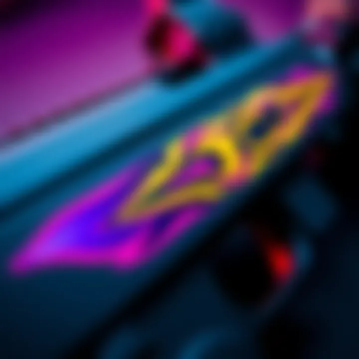 A close-up of a well-designed gun decal with vibrant colors and clean lines on a firearm