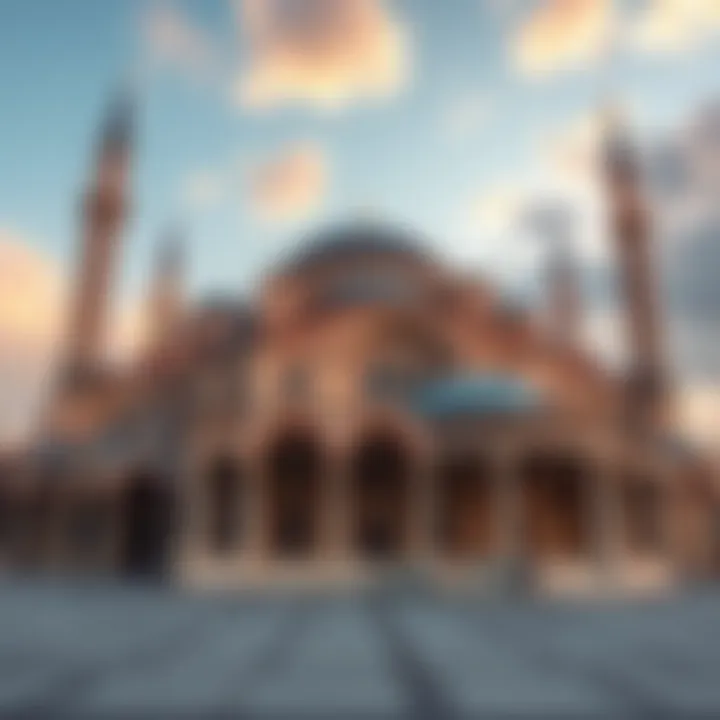Reimagined view of Hagia Sophia showcasing its architectural details and grandeur before its destruction