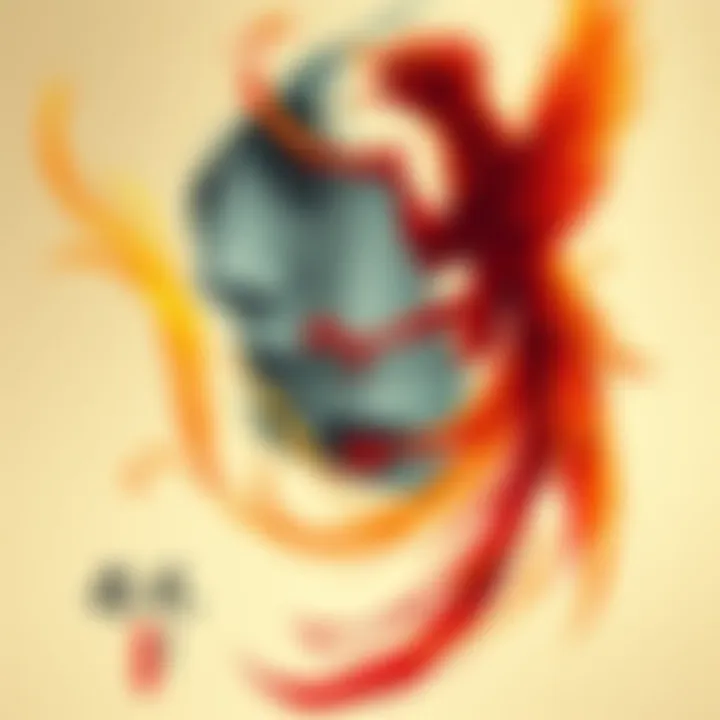 A striking movie poster showing a half face entwined with a phoenix, criticized for its design quality.
