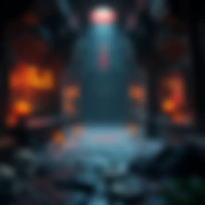 A dark, eerie temple filled with spooky artifacts and cobwebs, set to create a chilling atmosphere in the game.