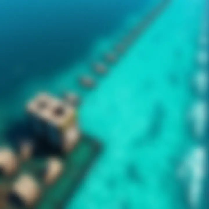 Concrete reef structures in Hawaii designed to reduce wave energy and protect the coastline