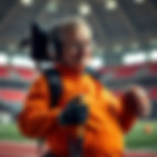 A representation of Stephen Hawking holding sports equipment, showcasing a humorous take on his fictional athletic career.