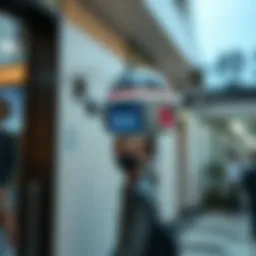 A helium-filled flying robot hovering beside a person, displaying reminders and a wake-up call feature.