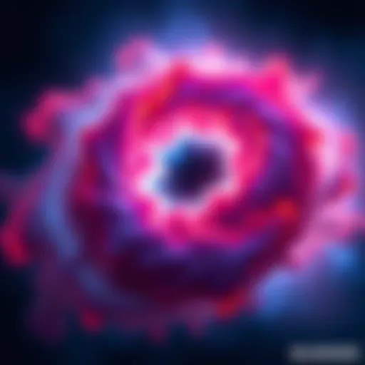 A vibrant 3D rendering of the Helix Nebula, showcasing colorful gases and intricate details, created using Blender software.
