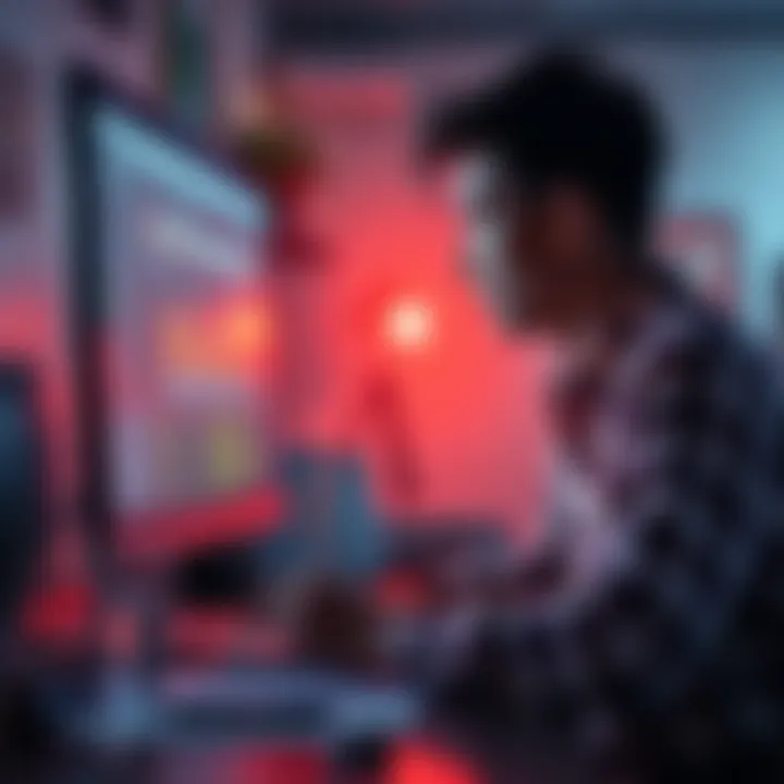 Person looking at a computer with Redshift data on the screen and taking notes
