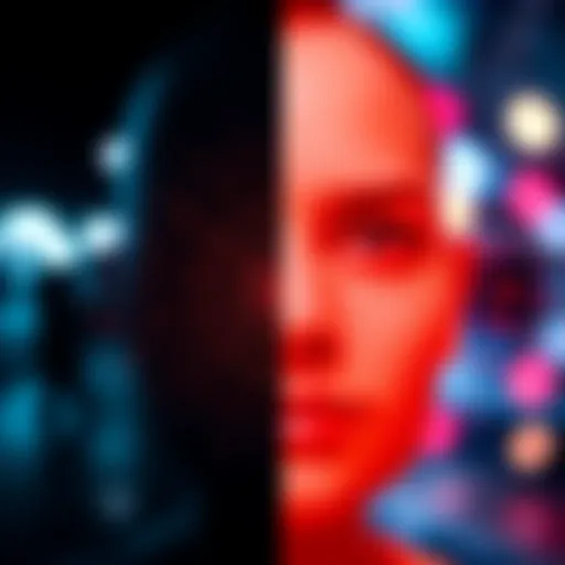 A side-by-side display of two images: one high noise model showing blurriness and the other low noise model displaying sharp clarity.