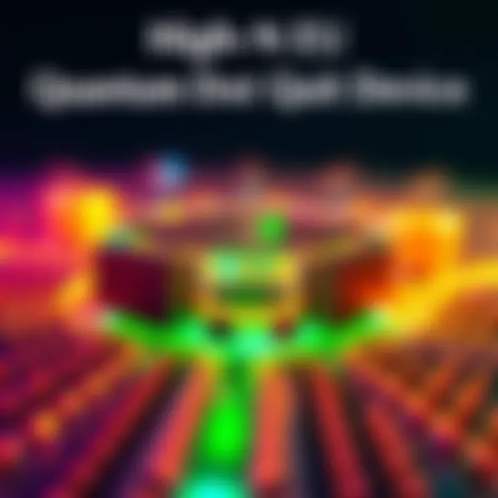 A close-up view of the High-NA EUV quantum dot qubit device showcasing its innovative design and technology.