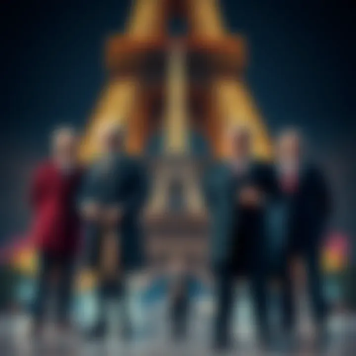 Jeffrey Epstein, George Washington, Kylian Mbappé in dictator uniforms, and Benjamin Netanyahu standing in front of the Eiffel Tower