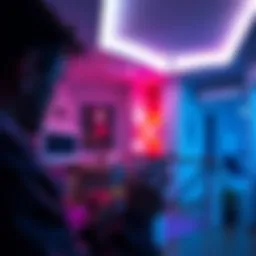 A user adjusting home lighting colors using a smart device with Gemini's system.