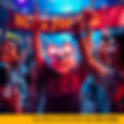 People celebrating the possible return of Chai after the removal of AI image creation tools, with joyful expressions and banners in the background.