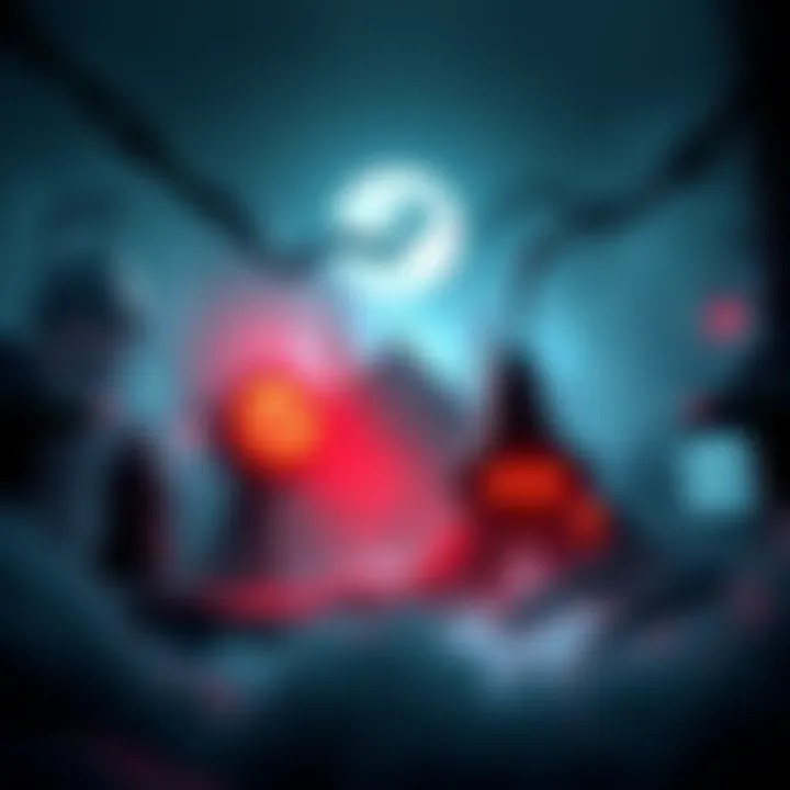 A collection of different capsule art designs for a horror game, showcasing various themes and styles, highlighting the eerie and suspenseful atmosphere