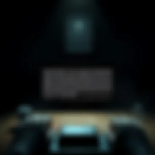 A screenshot of a horror game showing a detailed disclaimer about suicidal themes with a dark background