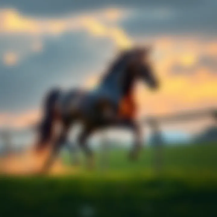 A pixel art animation of a horse running smoothly, showcasing its motion and design