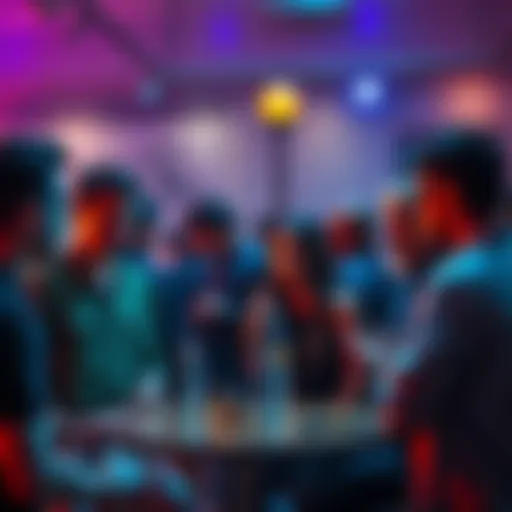 A group of people discussing art with a tense atmosphere, some expressing frustration towards artists, showcasing a debate on AI art.