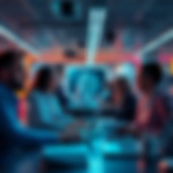 HP Workforce Reduction Employees at HP's office, discussing the upcoming workforce reduction due to AI strategy changes.