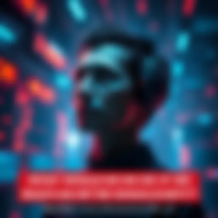 A person contemplating life choices in a futuristic setting with AI elements
