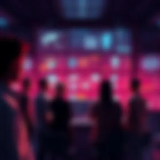A visual representation of human and AI collaboration, showing diverse people interacting with multiple screens displaying various AI models and data.