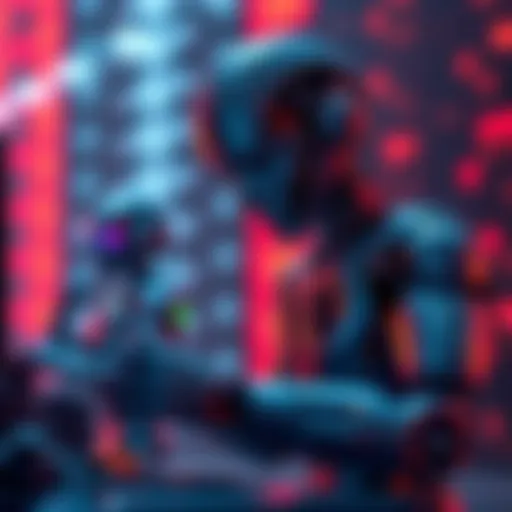 A human figure and a robot working together on a project, symbolizing collaboration in a future dominated by AI.